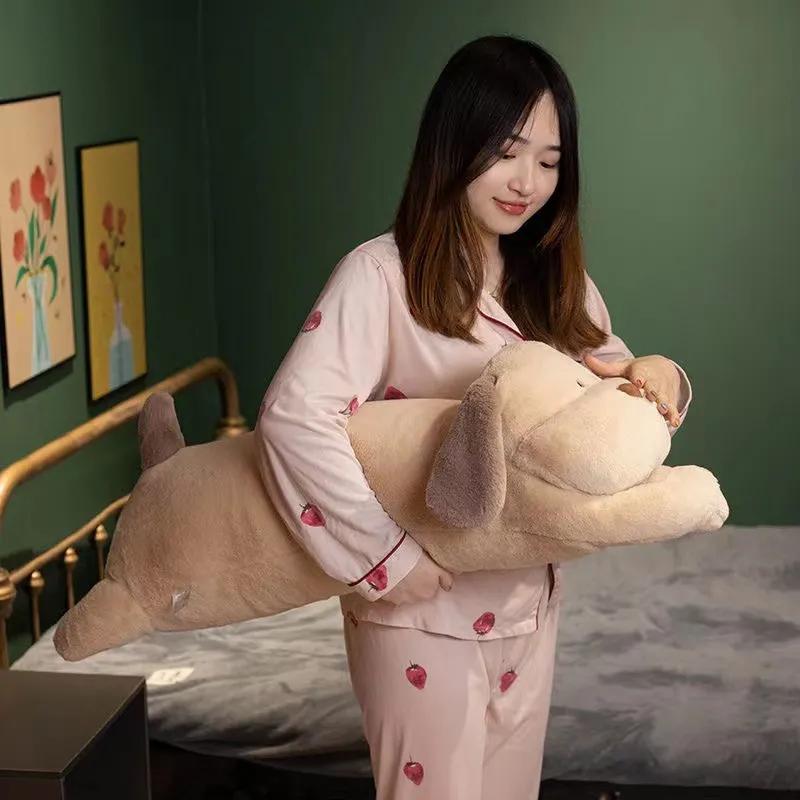 Long Dog Cute Pillow Sleeping Girl Side Sleeping with Legs Doll Doll Bed Plush Toy Birthday Gift