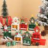 Non-Toxic Wooden Christmas Countdown Calendar Santa Claus Snowman Diy For Tabletop Ornaments Festive Holiday Home Decor Xmas Gifts For Kid