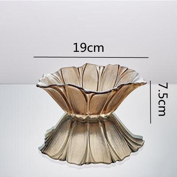 

Glass Crystal Fruit Plate Living Room Coffee Table Dining Room Decoration Household Snacks Dried Fruit Plate Desktop Ornaments