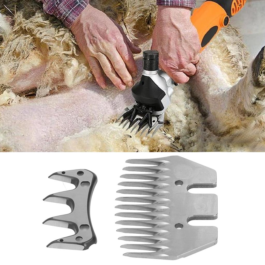 Goat Clipper Scissor Blade Non Hurt Denser Gap Sheep Shears Blade Straight 13 Tooth High Hardness for Thick  Animals