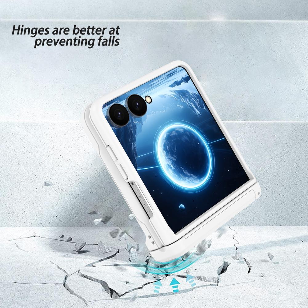 Spring Hinged Kickstand Holder Case For Samsung Z Flip 8 Flip7 FE Galaxy Z Flip 7 6 5 2 Credit Card Slot Lens Protect Cover