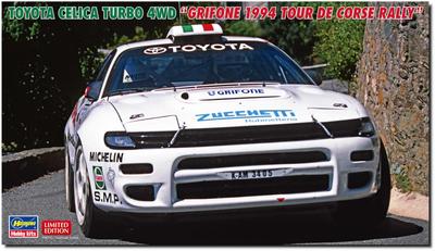 Hasegawa Toyota Celica Turbo 4WD Griffine 1994 Tour de Corse Ralli Plastik Model 20673 1/24