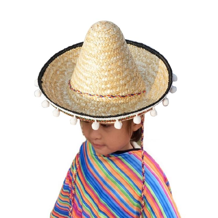 LuauEvent Straw Hat Festival Costume Party Hat Children Traditional Mexicans Hat