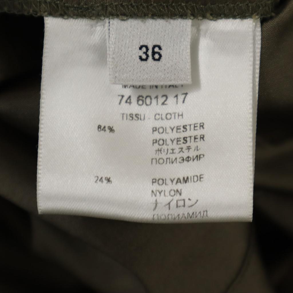 Givenchy Made In Italy Long Sleeve Tack Shirt 36 Brown Gray Blouse Women Used