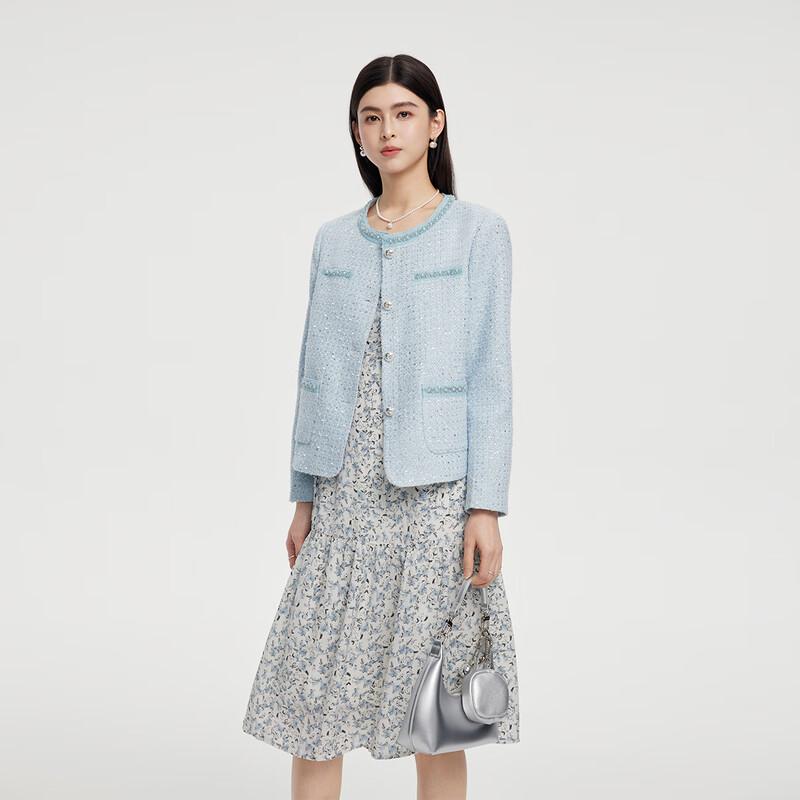 FivePlus French Floral Square-Neck Long Sleeve Dress