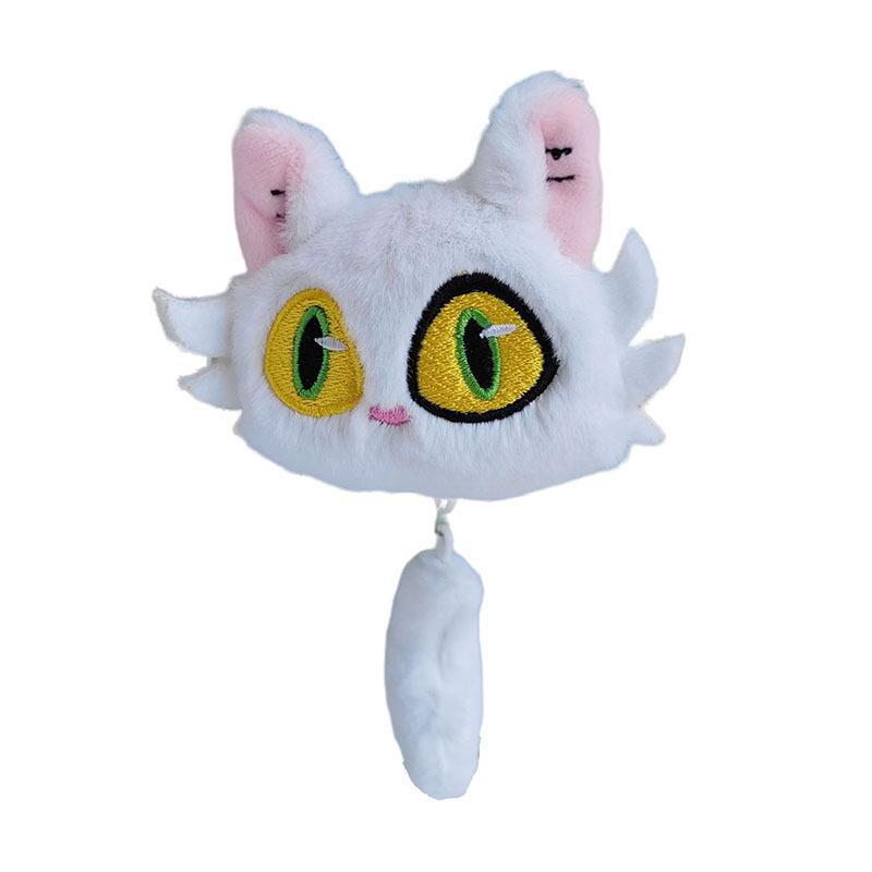 New Cartoon Black and White Kitten Plush Pendant Creative Kitten Cute Doll Keychain Mini Crawler Doll