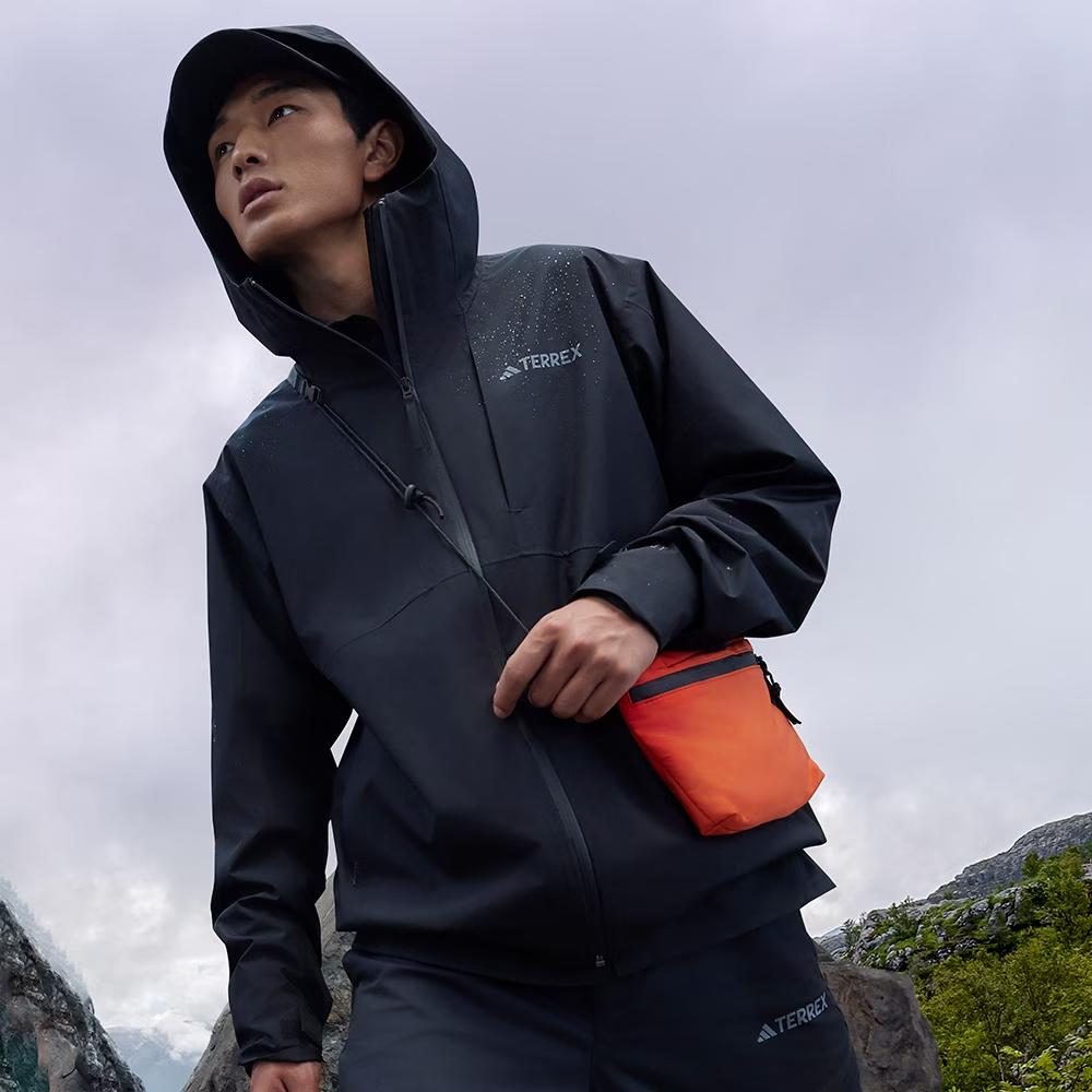 Adidas Rain.Rdy Transitional Jacket Solid Logo Outdoor Waterproof Sports Jacket Men Jacket Black IL8910