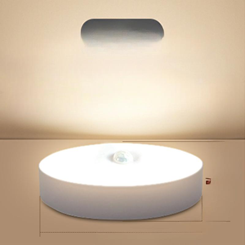 

Интеллектуальный светильник с датчиком тела, светодиодный прикроватный светильник с зарядкой через USB, студенческий общежитие, ночник, гардероб, коридор, светильник 8.6*1.8 жёлтый