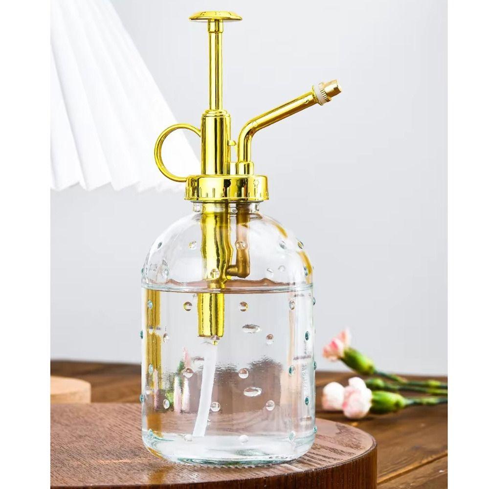 Hand Pressure Garden Watering Can Push-type Clear Flower Sprayer Glass Spray Bottle  Household