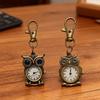 Tiny Cute Owl Shaped Pendant Pocket Watch For Kid Men Women Retro Quartz Pocket Clock Gifts Arabic Numerals Dial