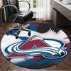1PC Colorado Hockey Round Rug, Non-slip Chair Mat, Home Decor, Circle Carpet Perfect for Office, Bedroom, Living Room,Christmas gift