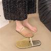 Summer Women Flats Slippers 2026 Mesh Breathable Half Slipper Hollow Out Sandals Woman Shoe Fashion Non Slip Outdoor Casual Shoe