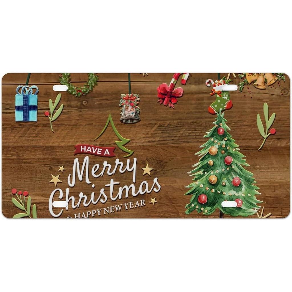 License Plates Sant Claus Metal Tin Signs for Wall Decoration Vintage Tags Metal Automotive Signs For Cafe Bar Club Garage Pu