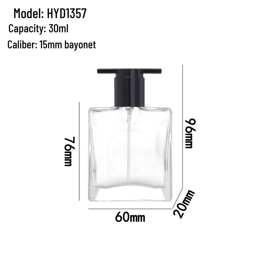 Transparent Glass Perfume Spray Bottle - Empty Sample Dispensing Bottle for Cosmetics