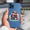 Cartoon Shy Brown Bear Stickers Durable for Laptop, Car, Luggage, Skateboard & More - Perfect for Teens, Adults, Creative Decor & Gifting