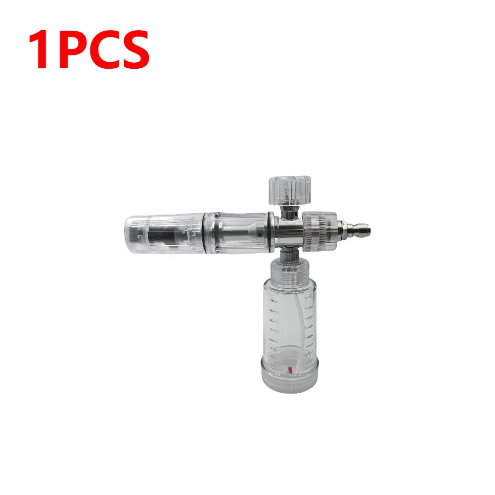 1/2PCS Water Foam Pot with 1/4 Inch Quick Connector 4500PSI Adjustable Pressure Washer Gun 100ml Car Wash Snow Foam Lance Pot