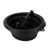 Silicone Ice Bath Bowl with Built In Ice Grid Ventilation Tube Foldable Face Ice Silicone Bowl for Skincare Black