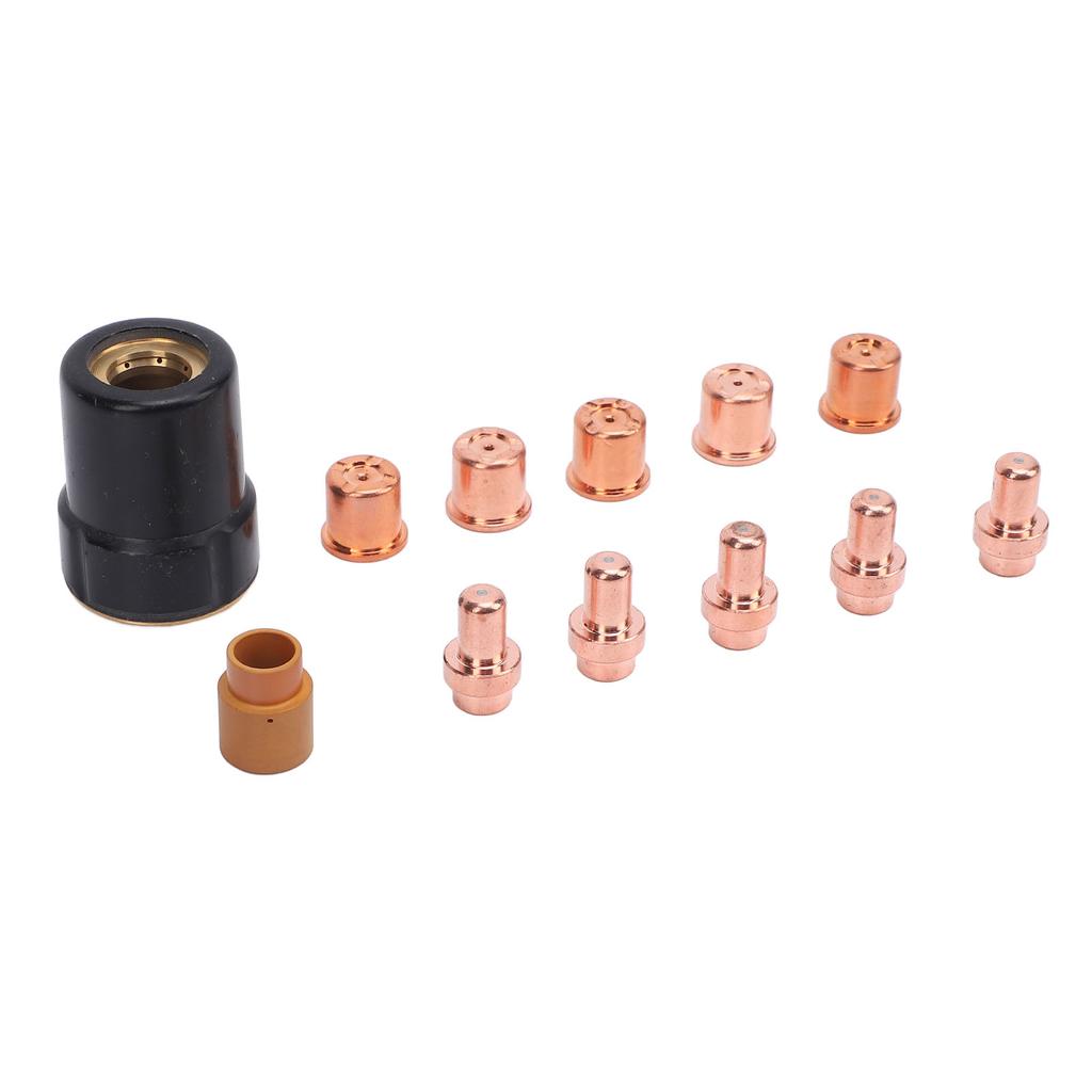 12 Stück Set Plasma Schneidbrenner Spitze Elektrode Kit Elektroden Spitzen Wirbelring Schutzkappe für Eastwood