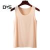 Γυναικείο γιλέκο με πάτο Ice Silk Χωρίς ραφή Αμάνικο Καθαρό Χρώμα Plus Size Strechy στρογγυλή λαιμόκοψη Dry Dry Cooling Camisole Καλοκαιρινό ραντεβού Διακοπές γραφείου