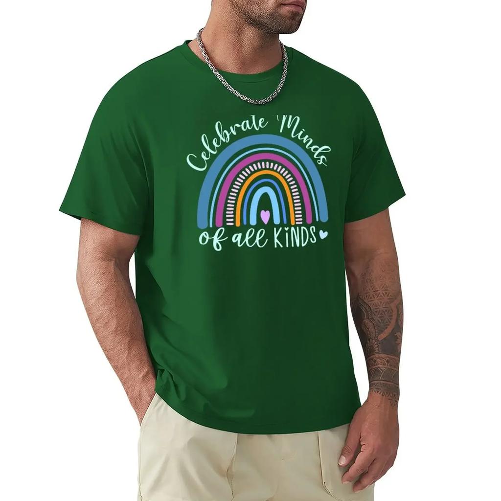 Celebrate Minds Of All Kinds T-Shirt Blouse vintage clothes funnys oversized graphic t shirts for pack
