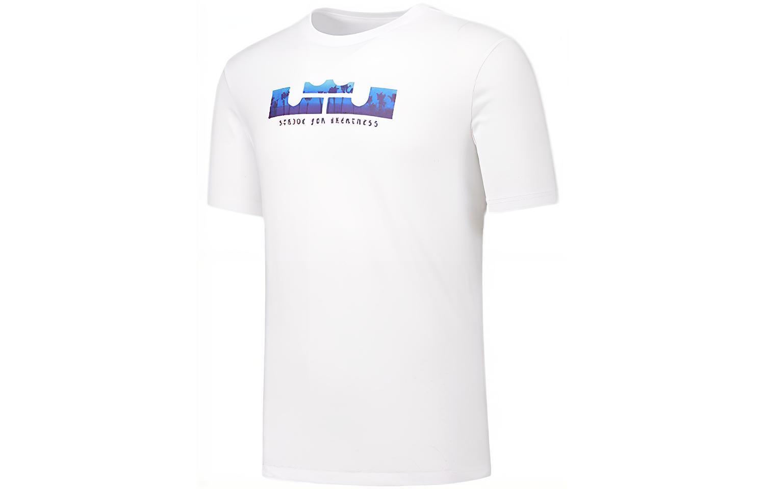 

Nike T Shirts Men s White Crew Neck Moderate Straight Fit DB6179-100 S