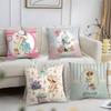 Cute Sarah Kay Girl Pillow Case Short Plush Print Cushion Cover Square Throw Pillow Covers Sofa Home Decor