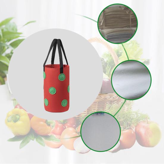 Pestovateľské vrecko Odolné veľkokapacitné netkané textílie Závesné vrecko na kvetináče na jahody do záhrady