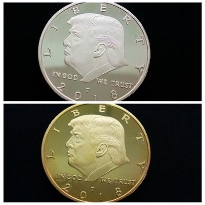 New 2018 President Donald Trump Inaugural Gold Eagle Commemorative Novelty Coin