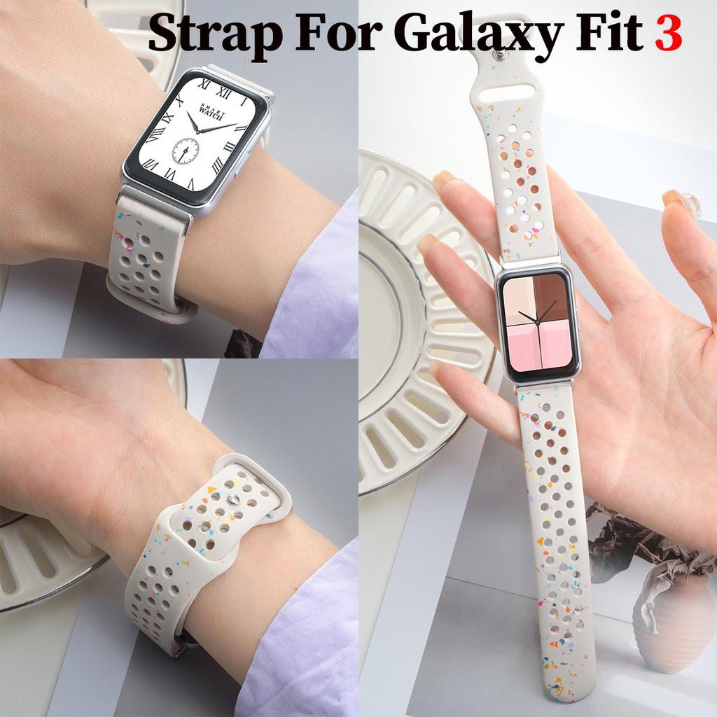 Silikonarmband für Samsung Galaxy Fit 3 Armband Sport Ersatz-Armband für Samsung Galaxy Fit 3 Band Zubehör