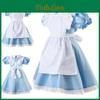 Beautifully Designed Alice In Wonderland Dress With Puff Ball Sleeves
