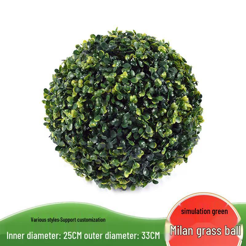 Artificial Green Plant Ceiling Decoration - Hanging Grass Ball for Window, Home, Mall, or Landscaping