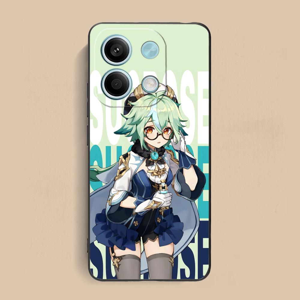 Game GI Sucrose Matte TPU Mobile Phone Case for Xiaomi Redmi 15 14 13 12 A5 3 2 1 C Plus 4G 5G Colorful Printing Cover