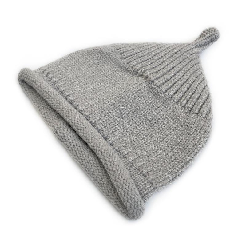 Katzenbruder Unisex Woll-Babyhut: Neuer Herbst/Winter-Eingang, Einfarbig, Warmer Strick, Klassisches Design.