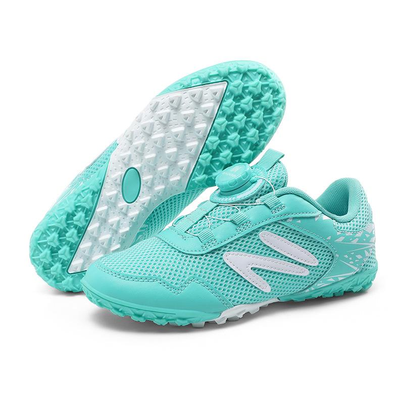 Professional children's football shoes breathable mesh new Velcro primaryschool students men's and women's broken nails football shoes rotating buckle