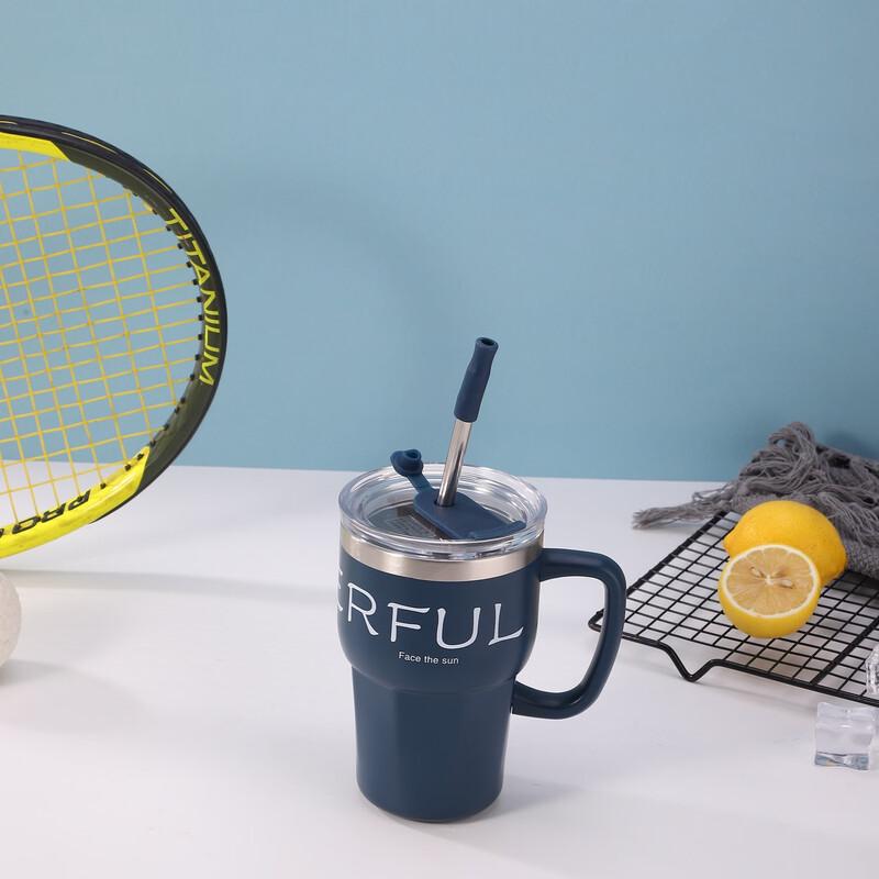 Shangqi Retro Insulated Coffee Mug with Straw