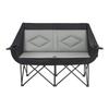 Double Camping Chair, Oversized Two Person Camp Chair with 300 Kg Heavy Duty Support, with Dual Cup Holders, Wine Glass Holders, Magazine Straps,