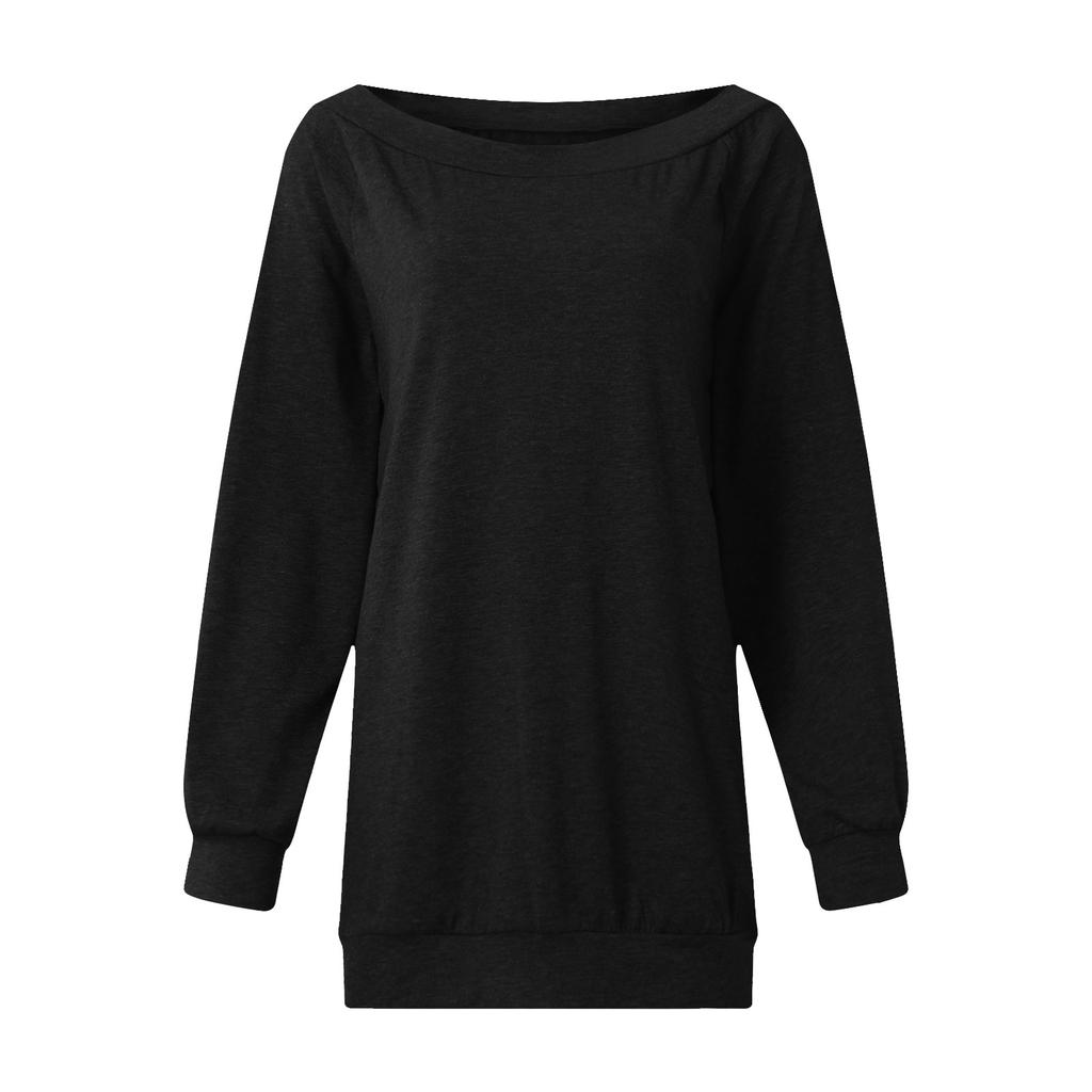 Fashion Leisure Women Long Sleeve Neck Off Shoulder Shirt Tunic Blouse Tops