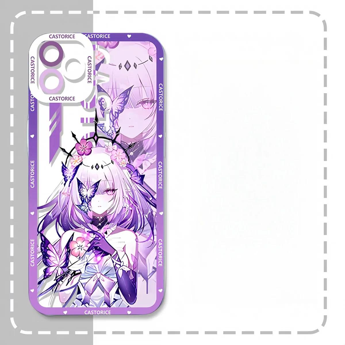 

Чохол для телефону Honkai Star Rail Castorice Для iPhone 16e 16 15 14 13 12 11 Pro Max XR XS Max 14 15 16 Plus Mini М який Прозорий Чохол For iPhone 13 Mini