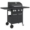 4 Burner Gas Grill in Black Powder Coated Steel