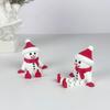 Christmas Snowman Miniature Statue 3D Printed Figurine With Movable Joints Micro Landscapes Ornament Articulated Kids Gift