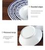 Blue & White Melamine Soup Bowl - Commercial Porcelain Imitation, Large Plastic Basin for Hotels & Restaurants