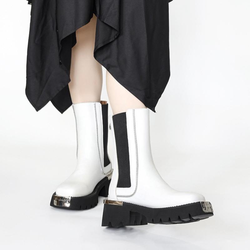 Nové Dámské Boty Módní S Silnou Podrážkou Punkový Styl Kovová Dekorace Dámské Boty Vysoká Kvalita Trendy Dámské Boty Botas Para Mujer