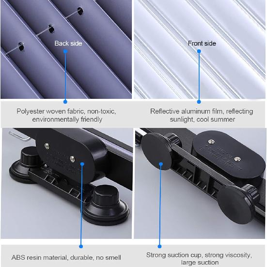 Car Retractable Windshield Visor Shutter Blinds,Car Sun Shades Cover, Front Window SUV Protector for Universal Motor Vehicles