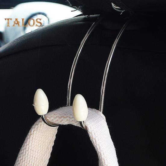 4Pcs Car Seat Headrest Hook Heavy Duty Stainless Steel Multifunctional Universal SUV Auto Seatback Mount Organizer Hanger Car Interior Accessories