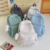 Schoolbag Retro Hong Kong Style Plaid Junior High School Female Students Lightweight College Style Schoolbag Female Lightweight Backpack Casual