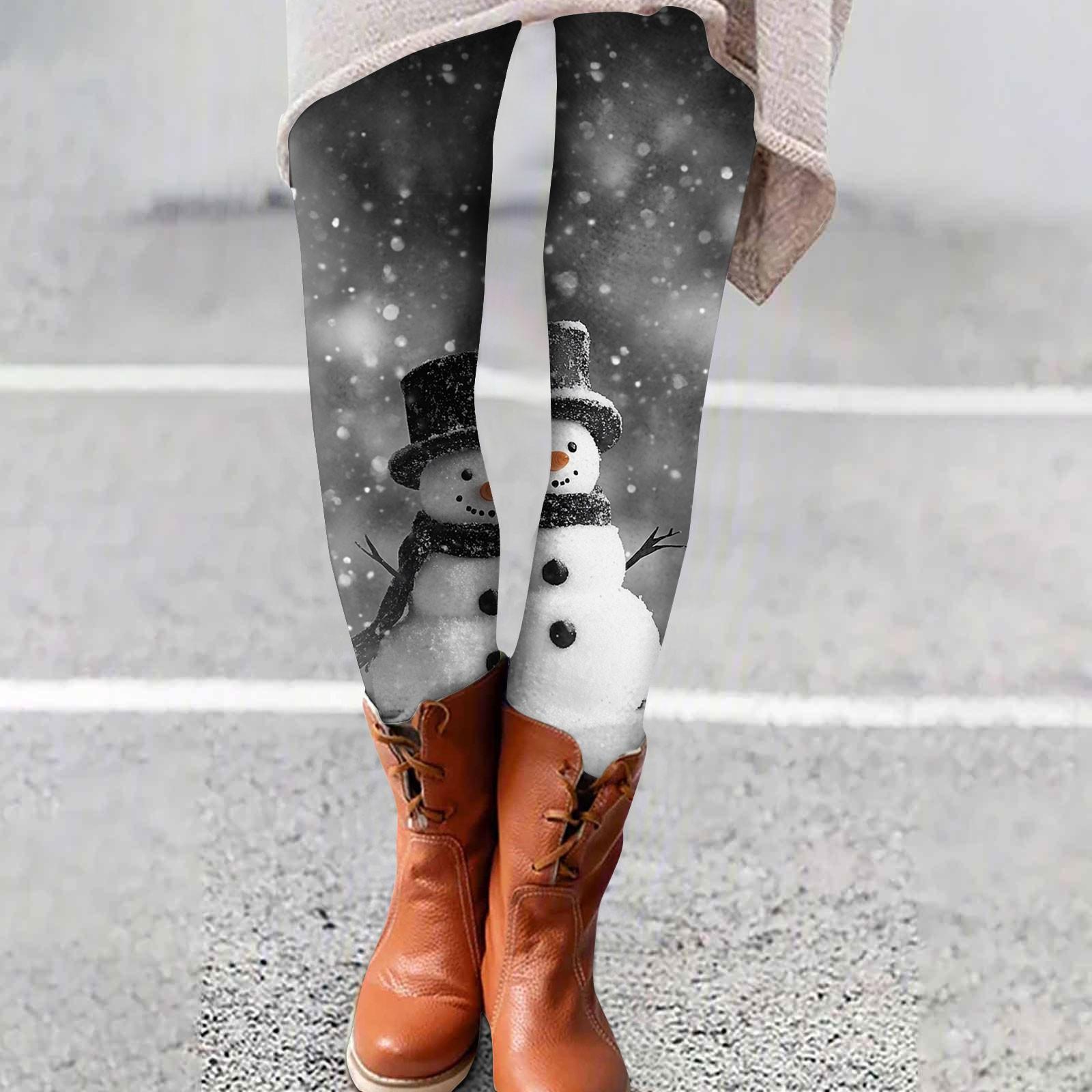 

Женские брюки с рождественским принтом, эластичные, мягкие, повседневные, домашние, спальные брюки M