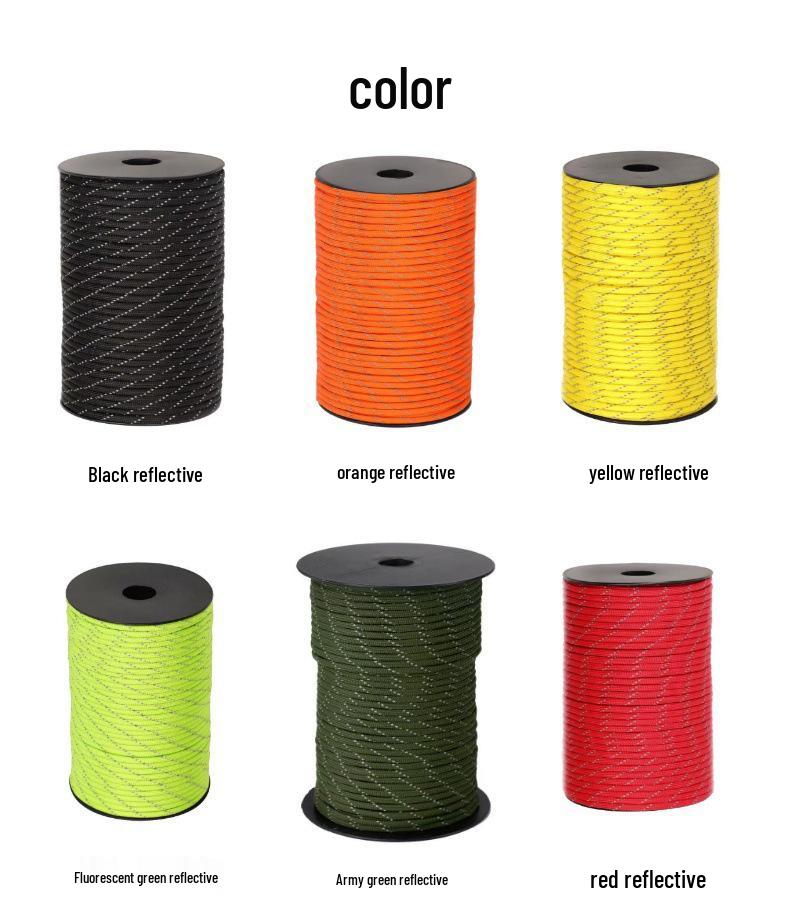 High-Reflective 7-Core Paracord: Emergency Lifesaving, Camping & Escape Rope