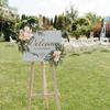 Wedding Arch Faux Flowers Welcome Sign Floral Decorations Artificial Flower Swag Backdrop for Window