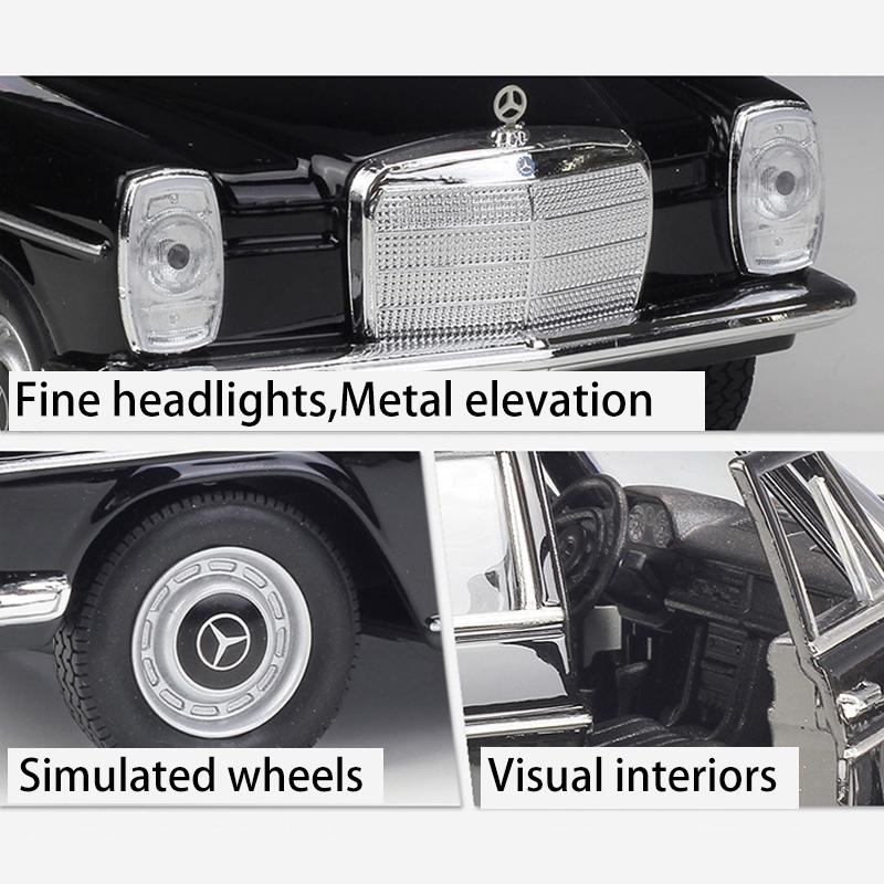 Welly 1:24 Scale Mercedes-Benz 220 Alloy Car Model Diecasts Metal Toy Vehicles Car Model High Simulation Collection Childrens Gifts
