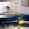 Lampe de table - NETTLIFE - LED tactile - Batterie rechargeable USB - Intensité variable - Or